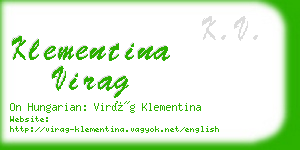 klementina virag business card